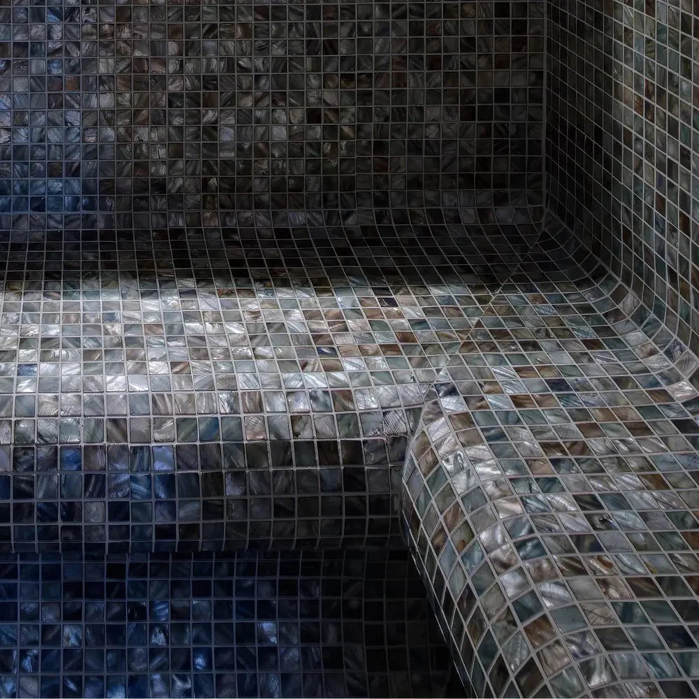 Tiefsee Muschel Perle Natur Mosaik 15x15x2mm