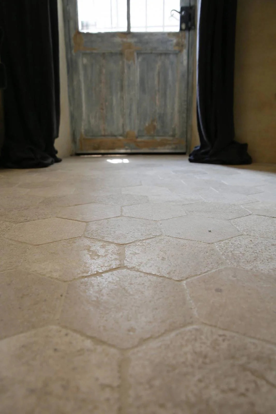 Mosaik Travertin Sechseck 150x150x10mm