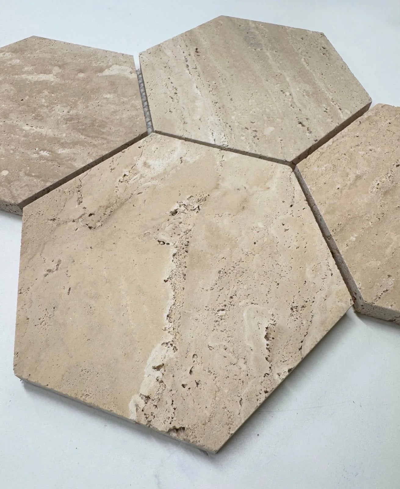 Mosaik Travertin Sechseck 150x150x10mm