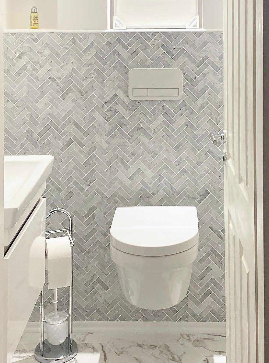Mosaik Marmor Bianca Carrara C 75x23x10mm auf Matte