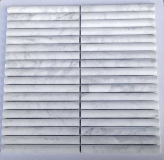 Bausatz Katze Kreta Bullennase Bianco Carrara Mosaik 151x30x15mm