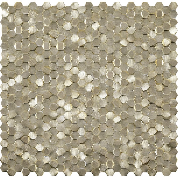 Reflexionen Kolonial 3D mozaiëk Sechseck Gold 10mm