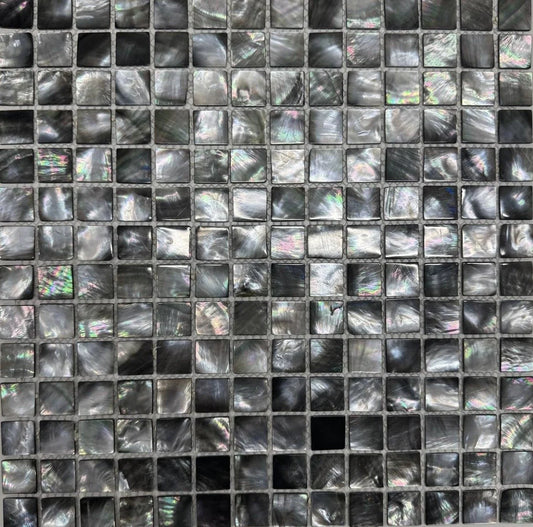 Tiefsee Muschel Perle Natur Mosaik 15x15x2mm