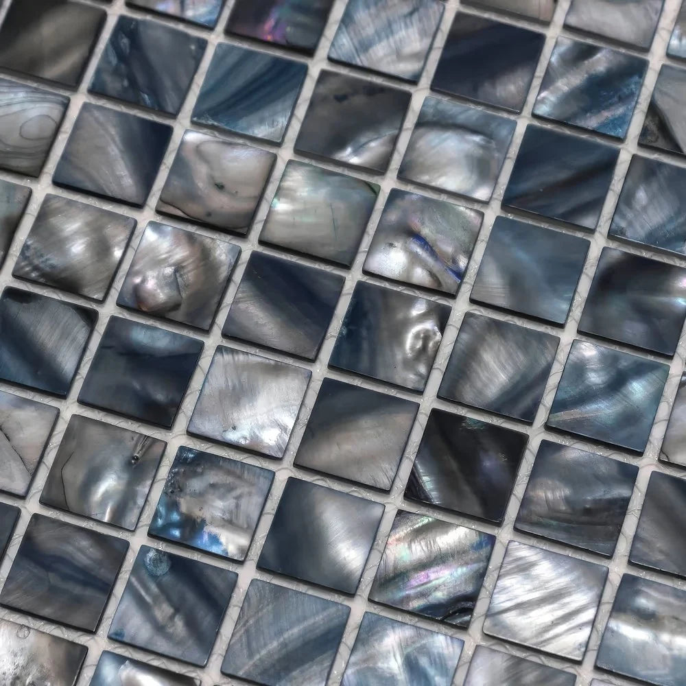 Tiefsee Muschel Perle Natur Mosaik 15x15x2mm