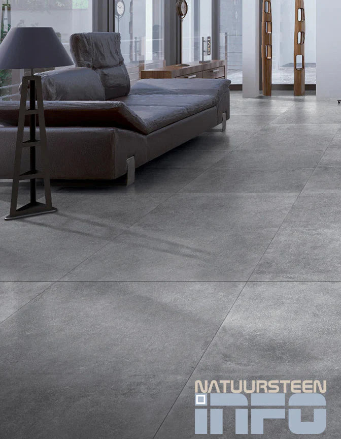 Terrassenfliese Bleu Evolution Anthrazit Marke La Fabbrica 795 x 795 x 20 mm naturale R11
