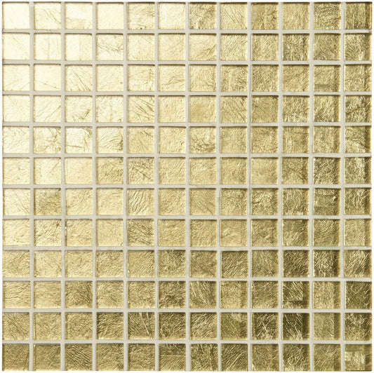 Glasmosaik Billionare Gold 20mm Quadrat auf Matte 300x300x6mm