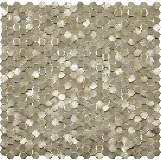 Reflexionen Kolonial 3D mozaiëk Sechseck Gold 10mm