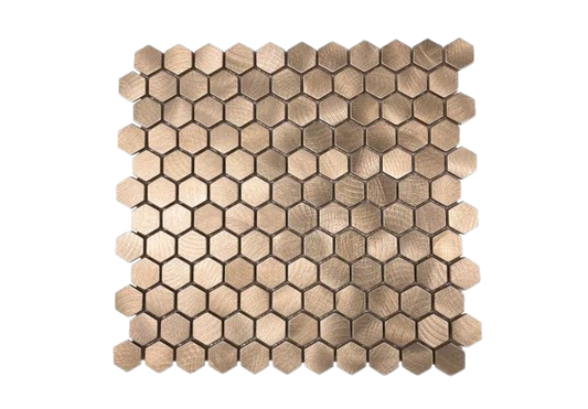 Sechseckiges Bronzemosaik
